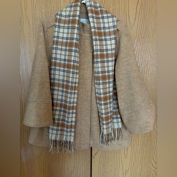 CHICOS Boiled Wool Camel Jacket, with a FREE Wool Scarf as a Bonus! - Picture 6 of 16